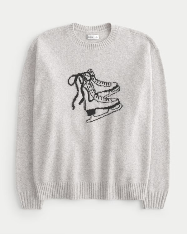 Hollister Comfy Cloud Bow Graphic Crew Sweater | Hollister (US)