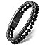 RTZN® Black Leather Bracelets for Men – Premium Artisan Handcrafted Collection – Single, Sta... | Amazon (US)