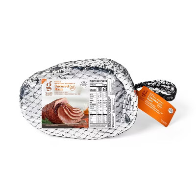 Hickory Smoked Spiral-Sliced Half Bone-In Uncured Ham - price per lb - Good & Gather™ | Target