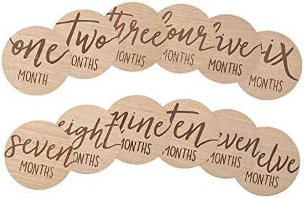 Kate & Milo Baby Monthly Milestone Marker Discs, Reversible Photo Props, Baby Growth and Pregnanc... | Amazon (US)