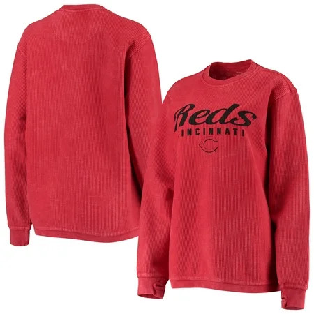 Women s G-III 4Her by Carl Banks Red Cincinnati Reds Comfy Cord Pullover Sweatshirt | Walmart (US)