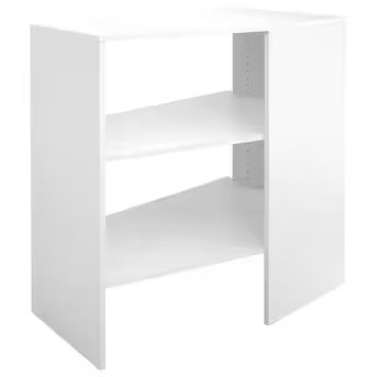 ClosetMaid BrightWood 31.75-in x 19.67-in D White Solid Shelving Wood Closet Corner Shelf (3 Shel... | Lowe's