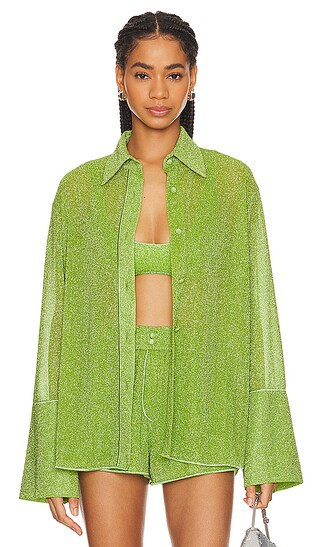 Oseree Lumiere Shirt in Green. - size M-L | Revolve Clothing (Global)