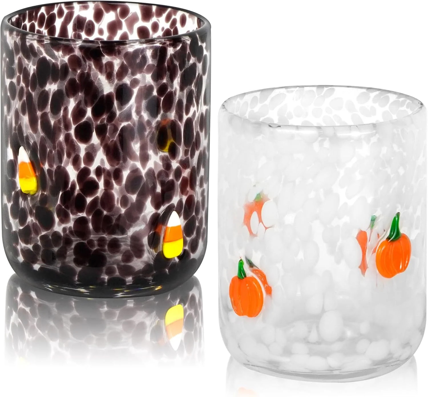 2 Pcs Halloween Icon Juice Glasses, 14oz Icon Stemless Drinking Glasses Set, Ideal for Gift & Hal... | Walmart (US)