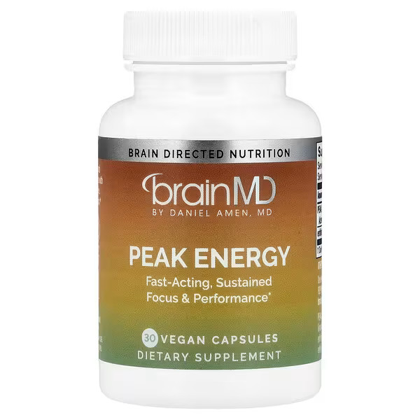 BrainMD, Peak Energy, 30 Vegan Capsules | iHerb