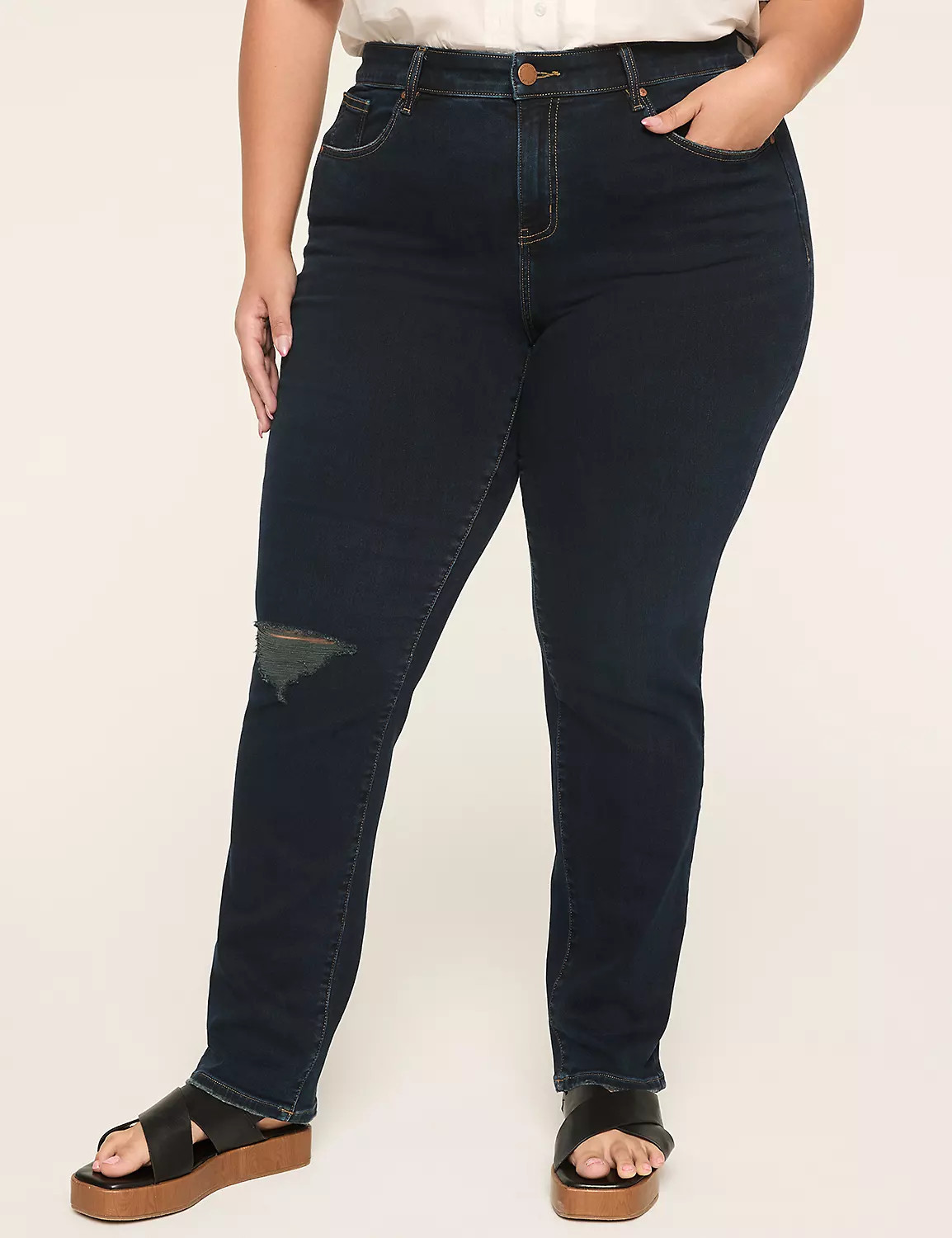 360 Flex Signature Fit DreamFeel Straight Jean | LaneBryant | Lane Bryant (US)