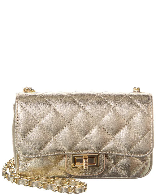 Persaman New York Jennie Metallic Quilted Leather Crossbody | Shop Simon