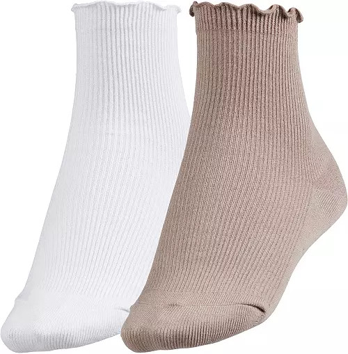 CALIA 2 Pack 1/4 Crew Ruffle Edge Socks | Dick's Sporting Goods