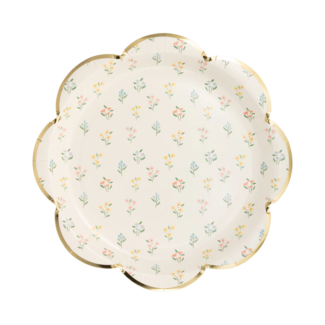Tiny Floral Paper Plate (8ct) | My Mind's Eye