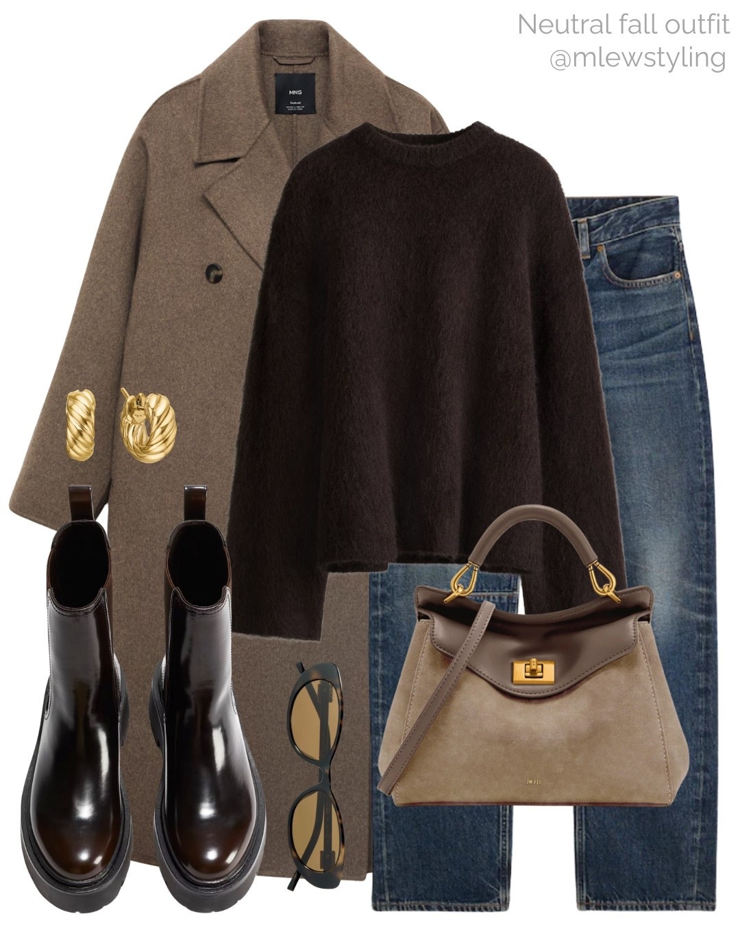 Neutral fall outfit with a brown mohair sweater and madewell barrel leg jeans 🤎

Tags: new-in H&M Chelsea boots, JW PEI faux suede bag, mango wool coat, autumn outfit, elevated everyday look 

#LTKShoeCrush #LTKItBag #LTKStyleTip
