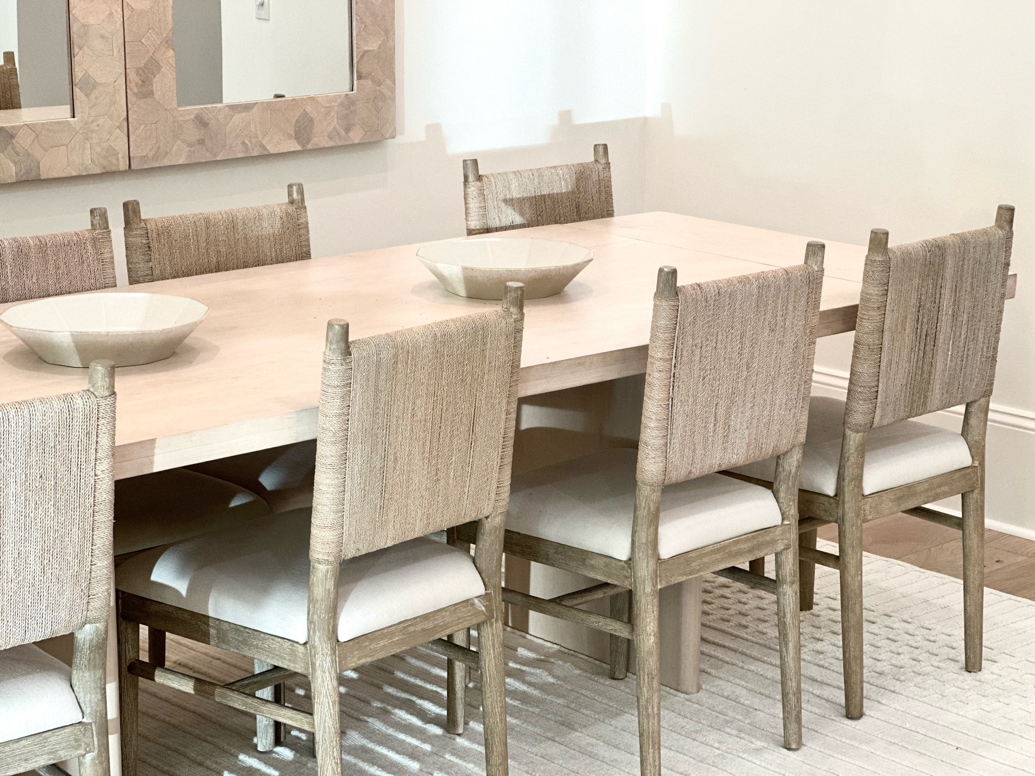 Dining room chairs, jute chair, home decor 

#LTKhome