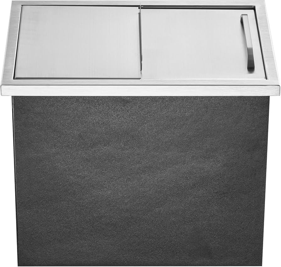 Happybuy Drop in Ice Chest 18L x 12W x 14.5H Inch Stainless Steel Ice Cooler with Sliding Cover D... | Amazon (US)