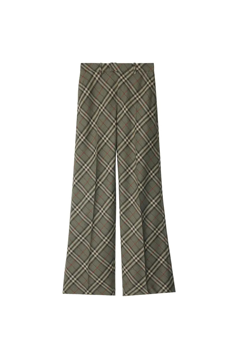 Burberry Check Wool Tailored Trousers | Nordstrom | Nordstrom