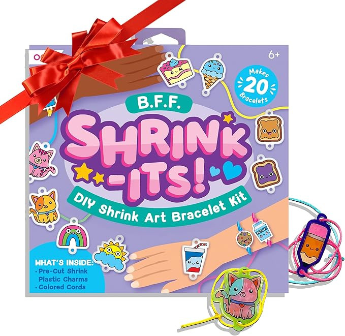 Ooly 24 PC DIY Shrinking Art Kit for Kids, 20 Plastic Pre Cut Charms and More, No Mess Creative A... | Amazon (US)
