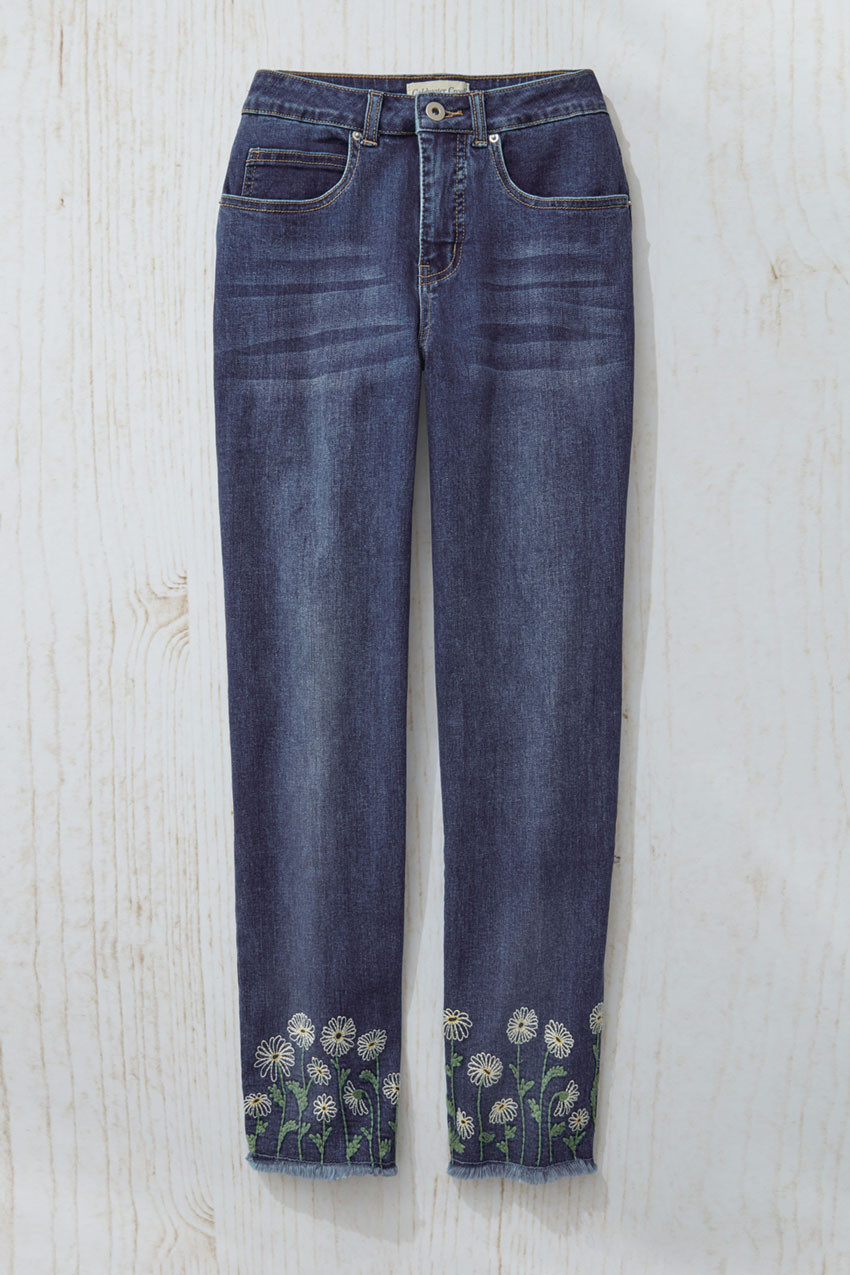 Artful Daisies Ankle Jeans | Coldwater Creek