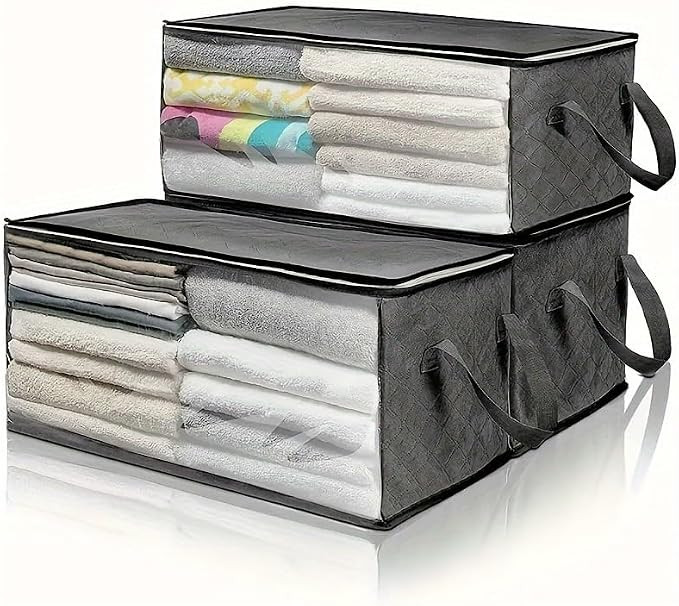 1PC Large Capacity Storage Bags for Clothes, Quilts, Bedding - Transparent Window, Durable - Idea... | Amazon (US)