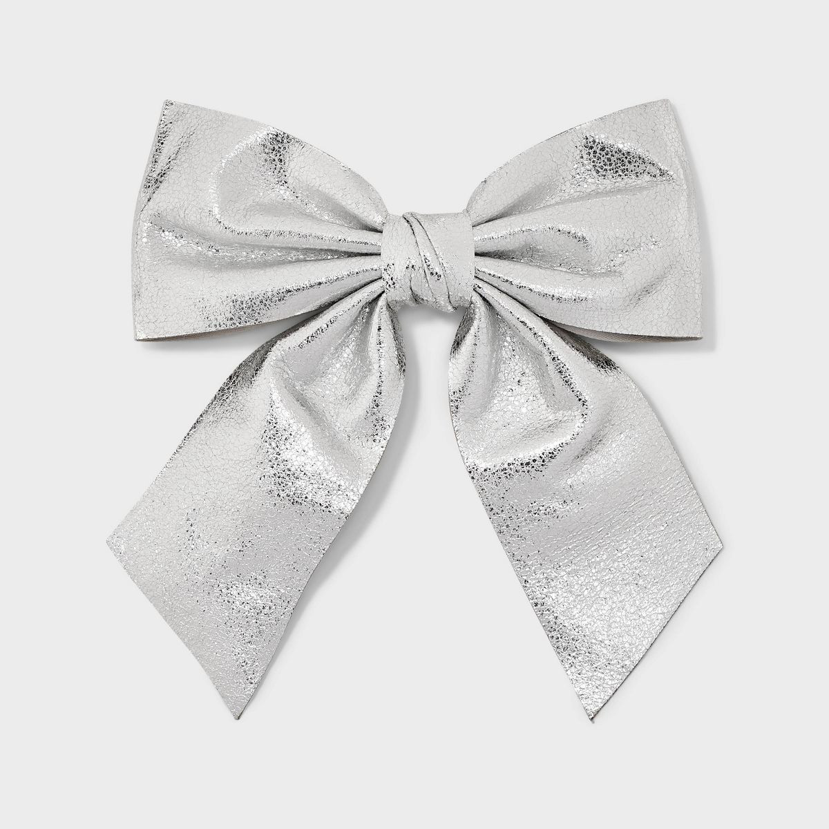 Pleather Bow Salon Hair Clip - Universal Thread™ Silver | Target