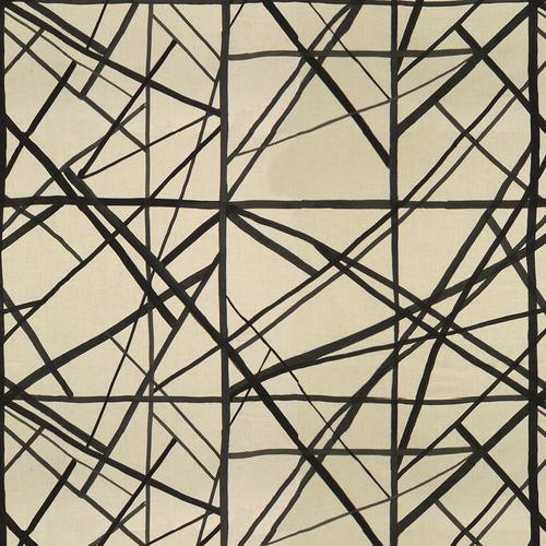 Lee Jofa Channels Ebony/Ivory Fabric | DecoratorsBest | DecoratorsBest