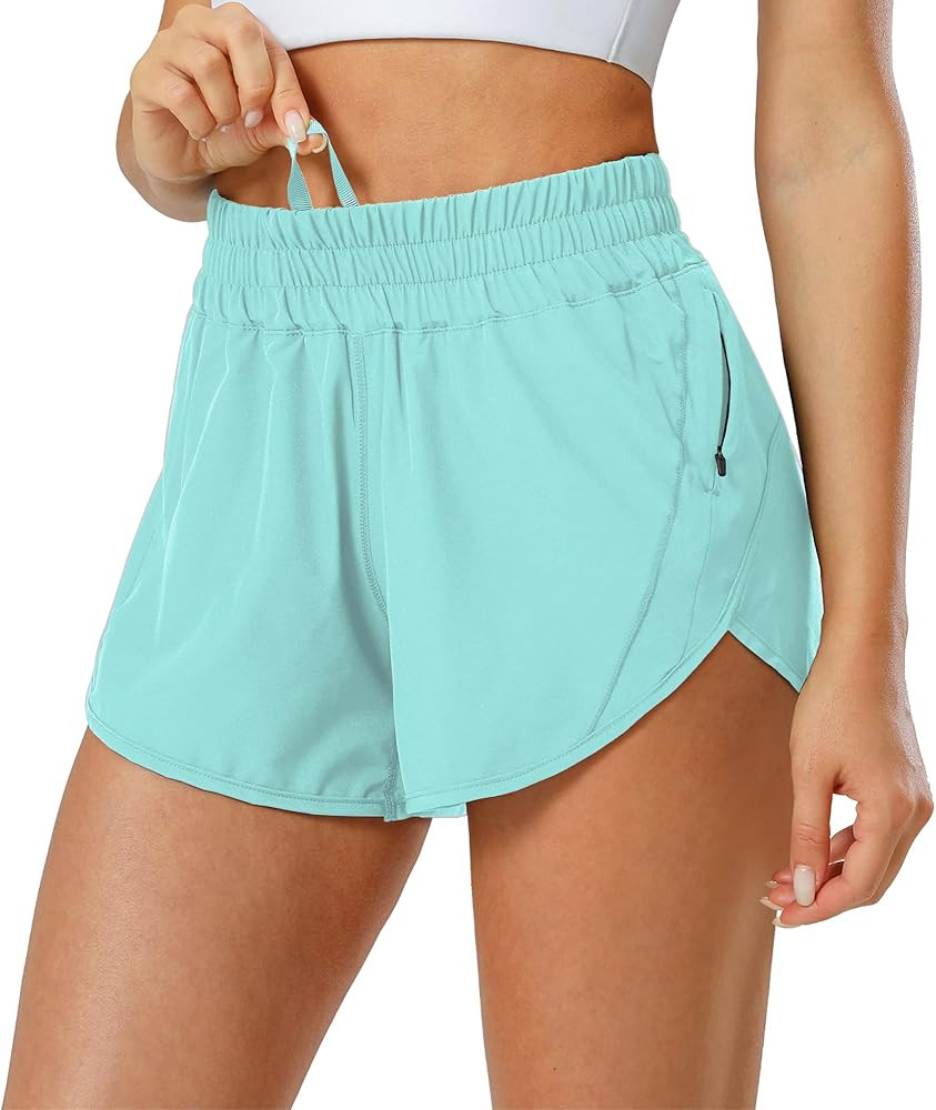 Aurefin Athletic Shorts for Women,Women's Quick Dry Workout Sports Active Running Track Shorts with  | Amazon (US)
