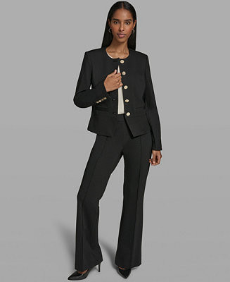 Women's Round Neck Cropped Jacket | Macy's