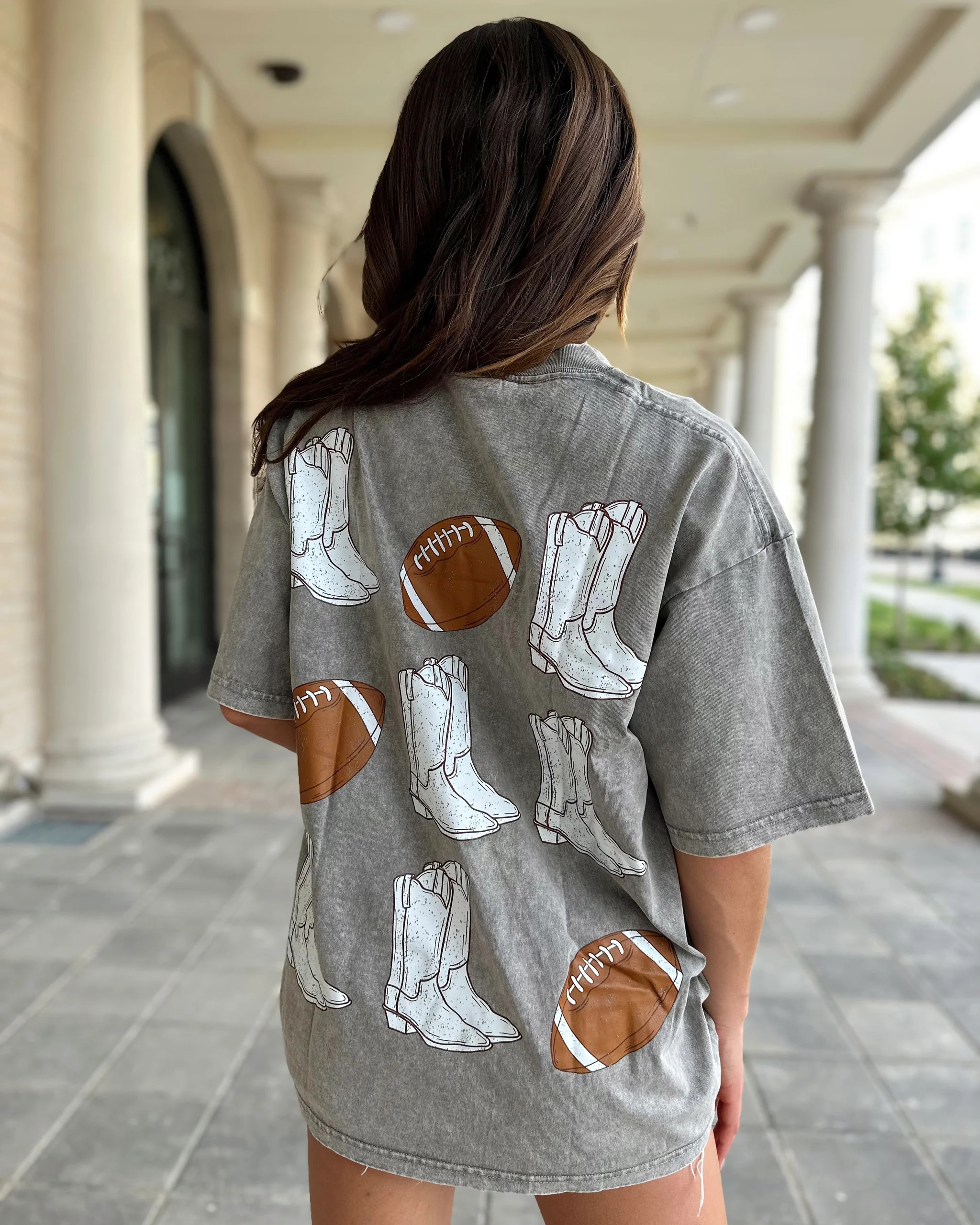 Football + Boots Tee (On Back) (Ships 9/30) | Live Love Gameday®
