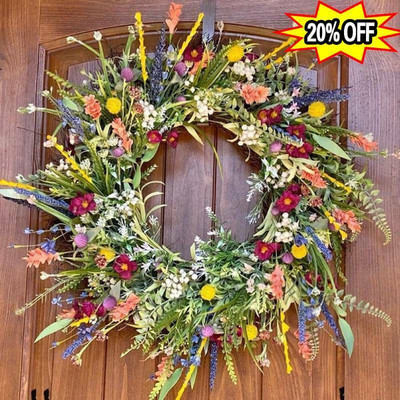 Home Wall Decors Large Artificial Flower Wreath Spring Front Door Garland Door | eBay US