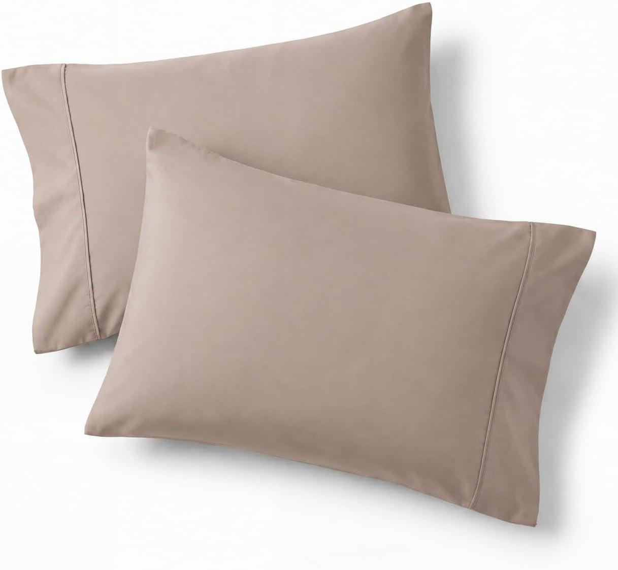 Bedsure Queen Pillow Cases Set of 2 - Khaki Brushed Microfiber Pillowcase 2 Pack, Super Soft Pillowcase, Pillow Case Covers with Envelope Closure for Kids, Wrinkle, Fade Resistant, 20x30 Inches | Amazon (US)