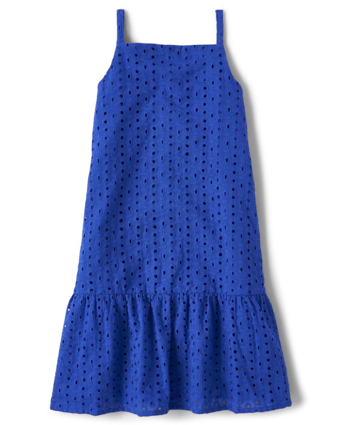Girls Sleeveless Eyelet Woven Tiered Dress | The Children's Place  - COOL COBALT | The Children's Place