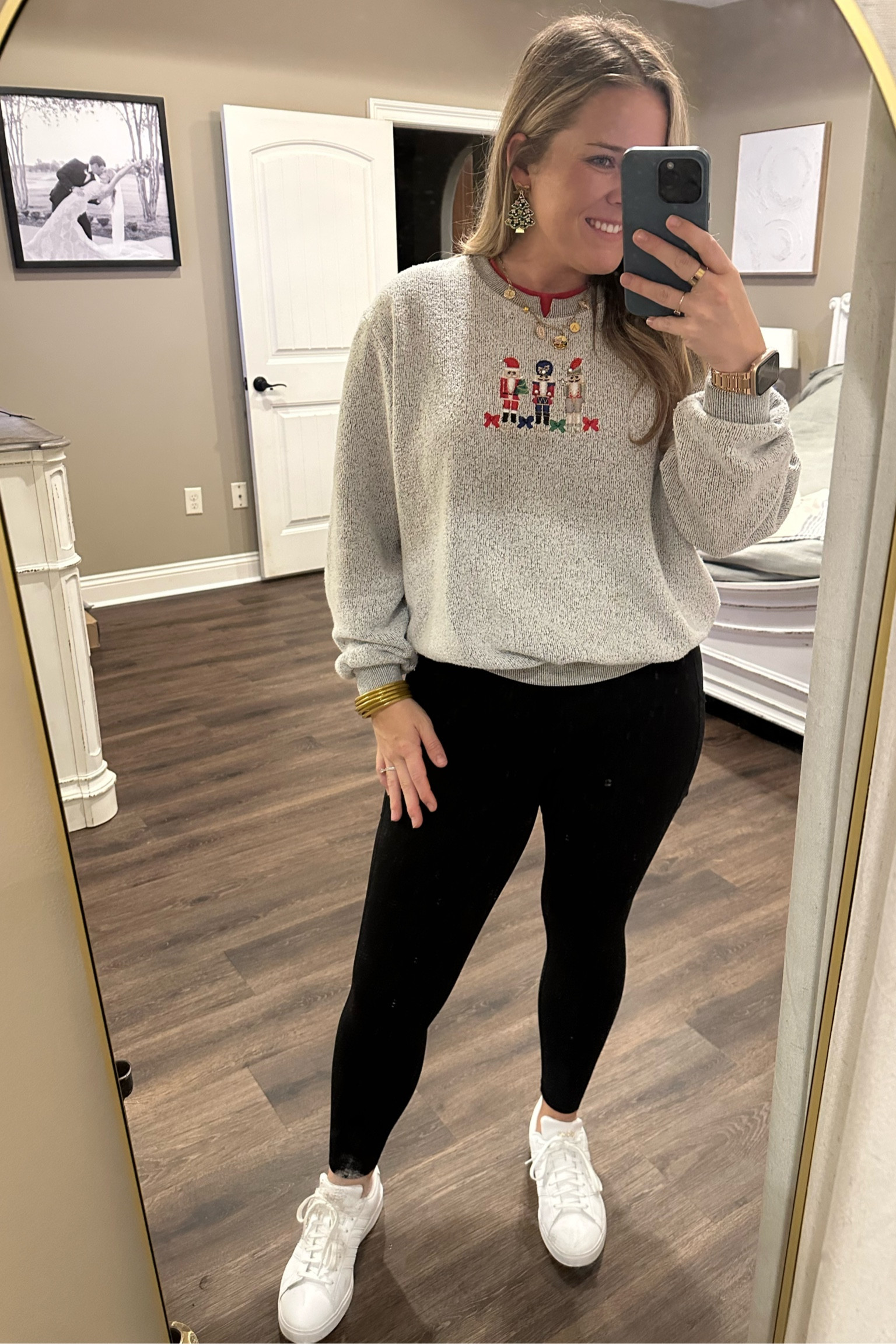 Christmas sweater, holiday, comfy holiday, Christmas earrings 

#LTKActive #LTKStyleTip #LTKHoliday