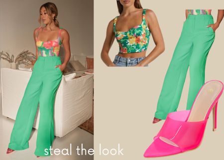 Vibrant color block outfit inspiration from Pinterest 💗💛💚

#LTKshoecrush #LTKFind #LTKstyletip