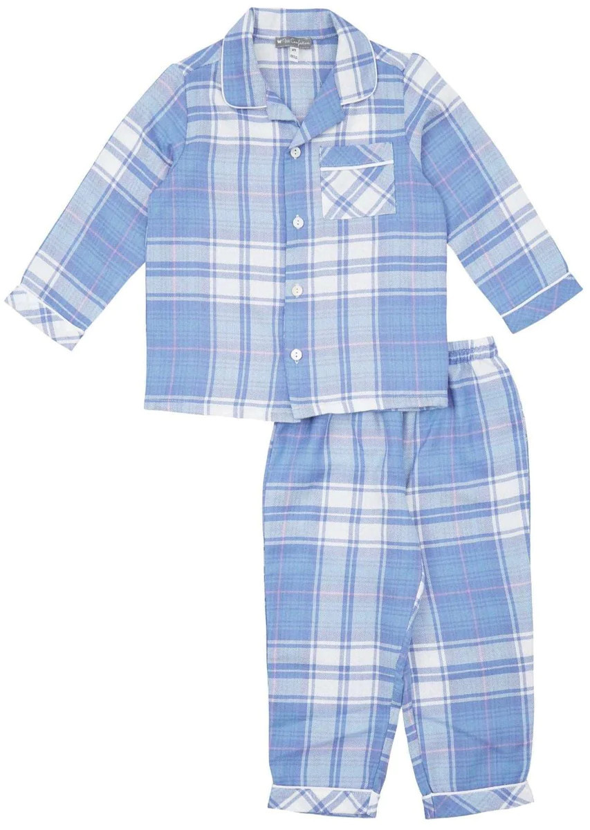 Blue Plaid Pajamas Set | LIV & Company