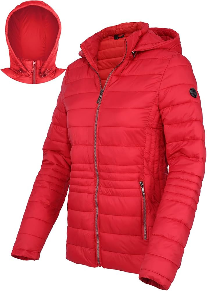 Women's Ultra Light Puffer Jacket Hooded Short Jacket Winter Coats for Women | Amazon (US)