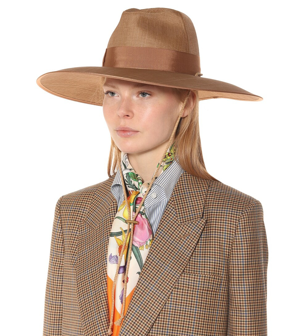 Wide-brim woven hat | Mytheresa (IT)
