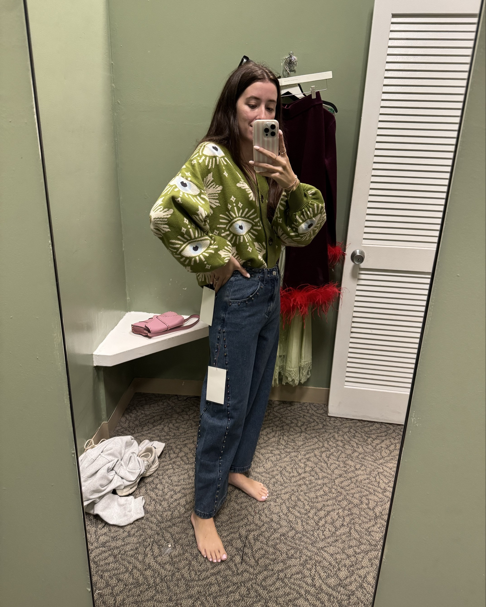 Barrel jeans | studded jeans | on sale | dillards 

#LTKgrwm #LTKHoliday #LTKootd