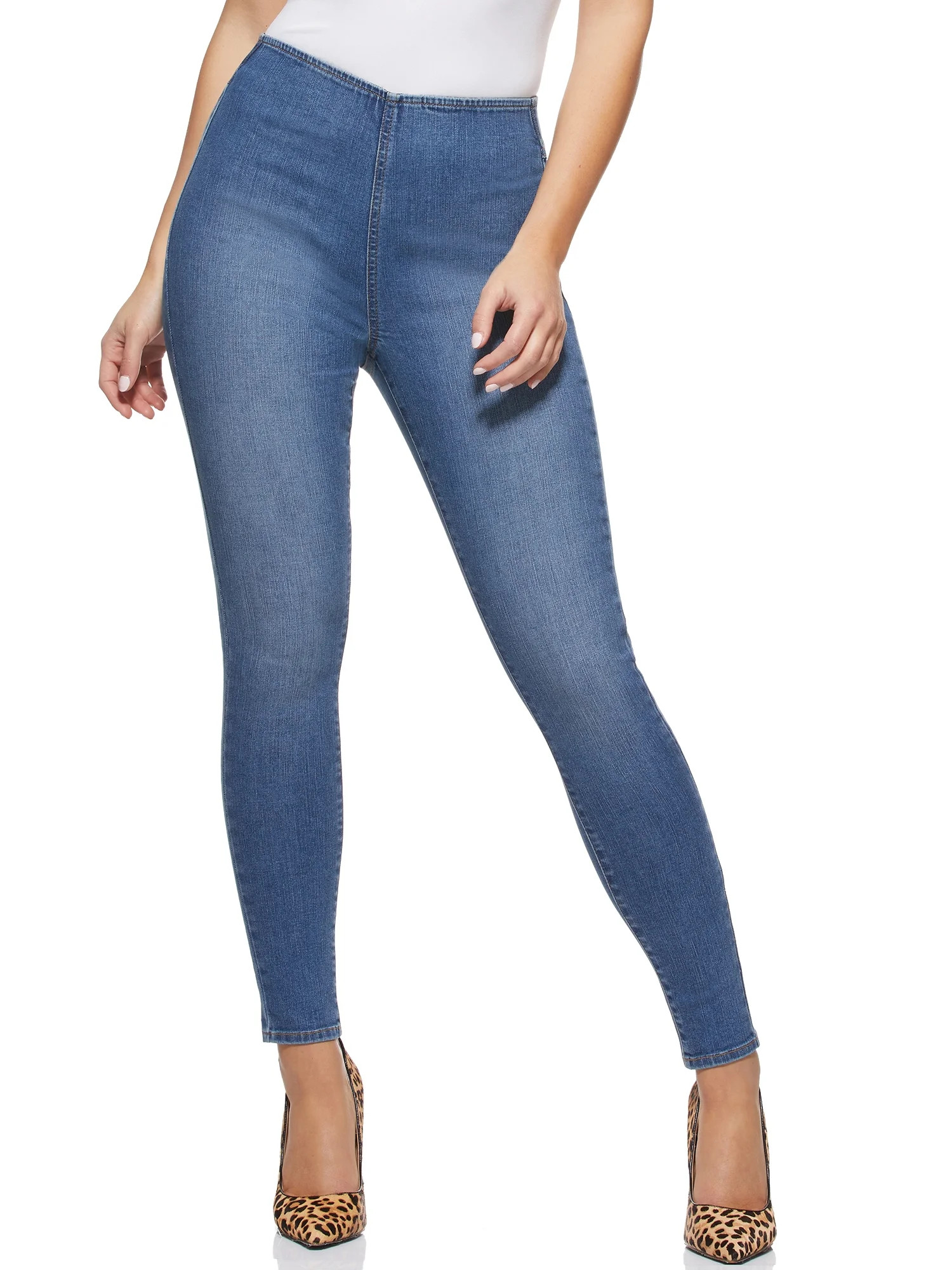 Sofia Jeans by Sofia Vergara Rosa Jegging Curvy High Waist Pull On Ankle Jean Women's - Walmart.c... | Walmart (US)