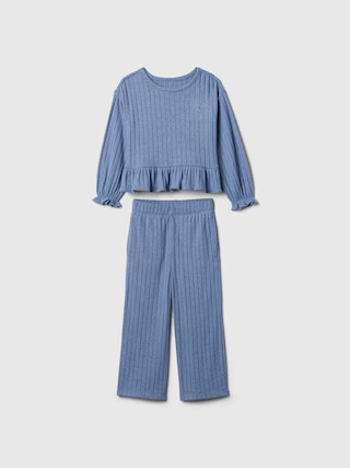 Baby &amp;amp; Toddler Softspun Ruffle Rib Outfit Set | Gap (US)