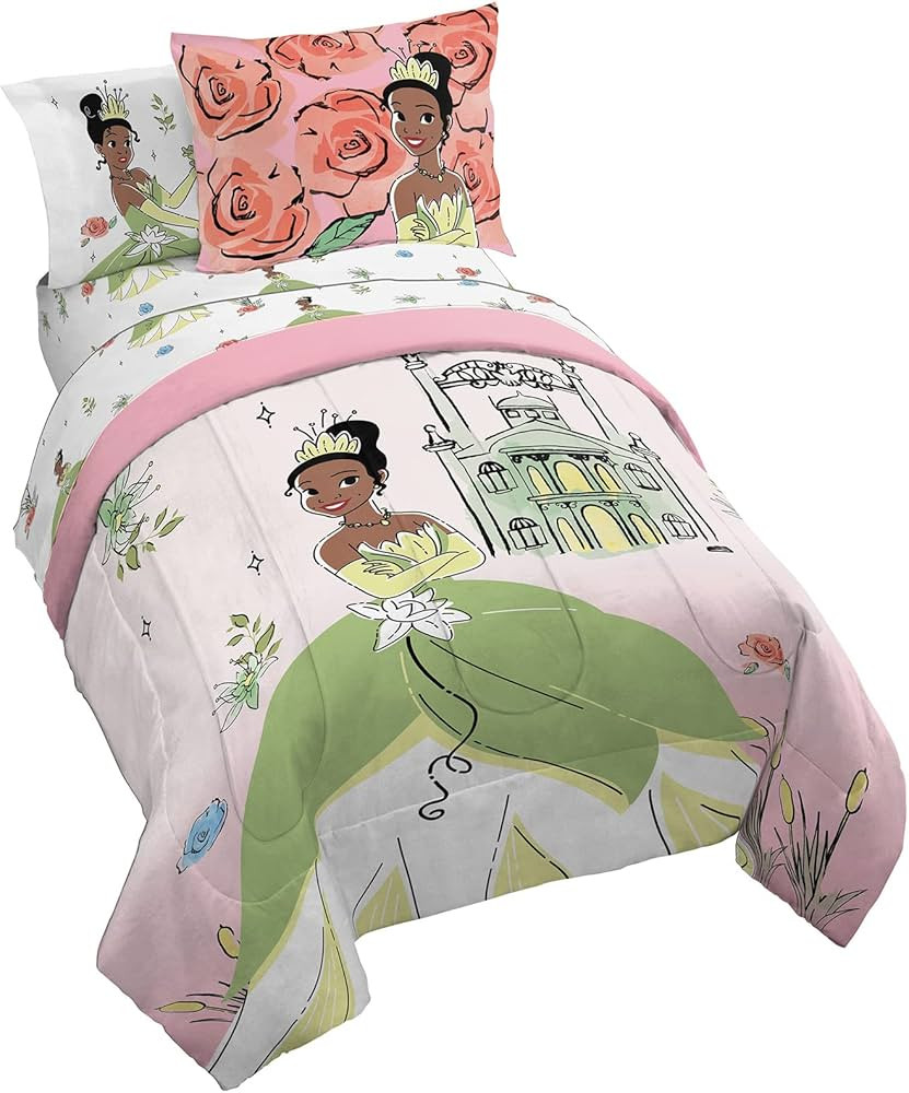 Jay Franco Disney The Princess and The Frog Beauty & Grace 7 Piece Full Size Bed Set - Includes C... | Amazon (US)