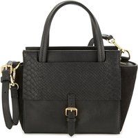 Leather Handbag with Python Print Detail | La Redoute (UK)