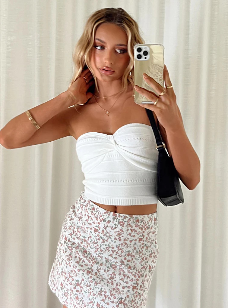 Caridi Knit Top White | Princess Polly US