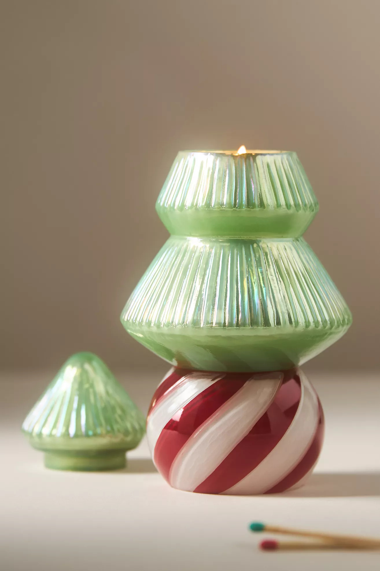 Le Cirque Woody Fresh Balsam & Cedarwood Glass Tree Candle | Anthropologie (US)