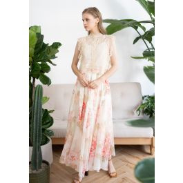 Brilliant Floral Watercolor Maxi Skirt | Chicwish