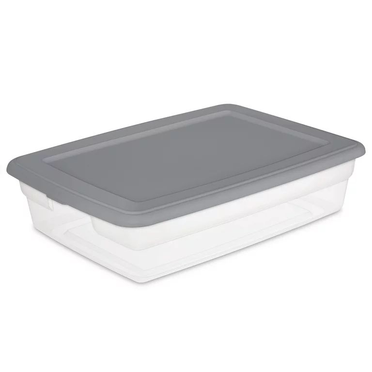 Sterilite Set of (2) 28 Qt. Storage Boxes Plastic, Titanium | Walmart (US)