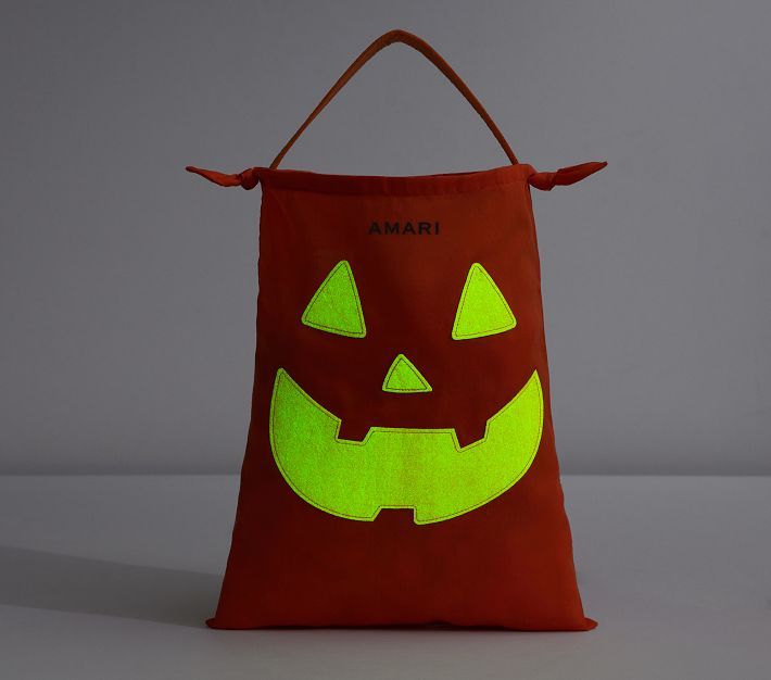 Pumpkin Glow-in-the-Dark Pillowcase Treat Bag | Pottery Barn Kids