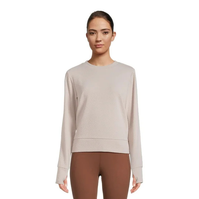 Avia Women's Textured Tee (T-Shirts) with Long Sleeves, Sizes XS-XXXL | Walmart (US)