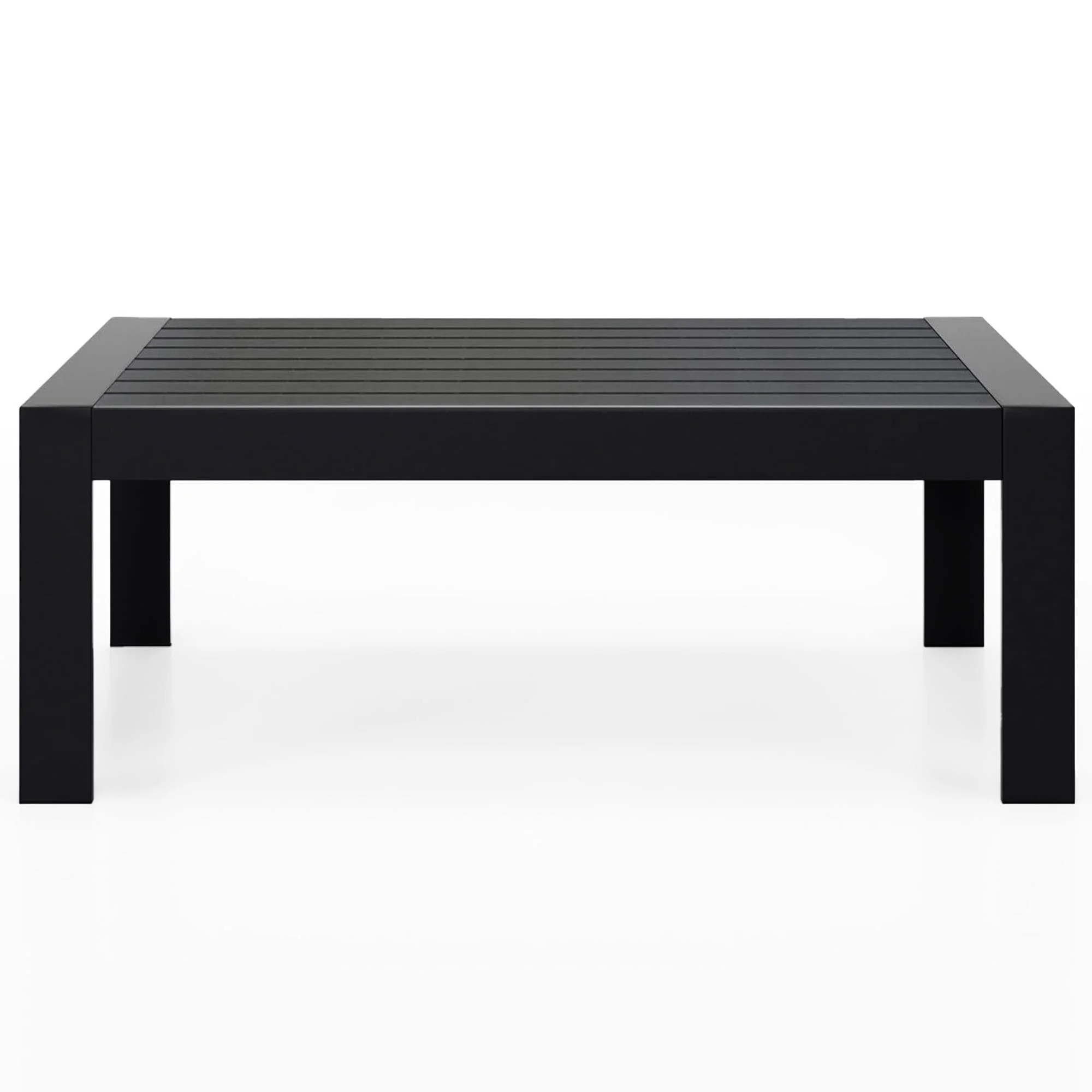 CozyHom Modern Outdoor Patio Aluminum Black Coffee Table, All Weather Metal Outdoor Rectangle Cof... | Walmart (US)