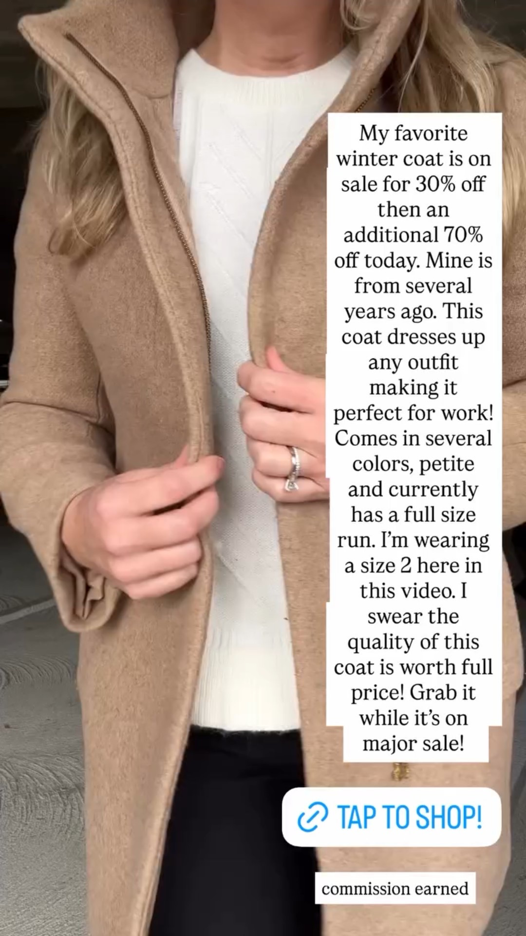 My favorite winter coat is on sale for 30% off then an additional 70% off today. Mine is from several years ago. This coat dresses up any outfit making it perfect for work! Comes in several colors, petite and currently has a full size run. I’m wearing a size 2 here in this video. I swear the quality of this coat is worth full price! Grab it while it’s on major sale!

Winter coats, workwear, work outfits, work style, brown coats, brown jackets, winter style

#LTKOver40 #LTKootd #LTKSaleAlert