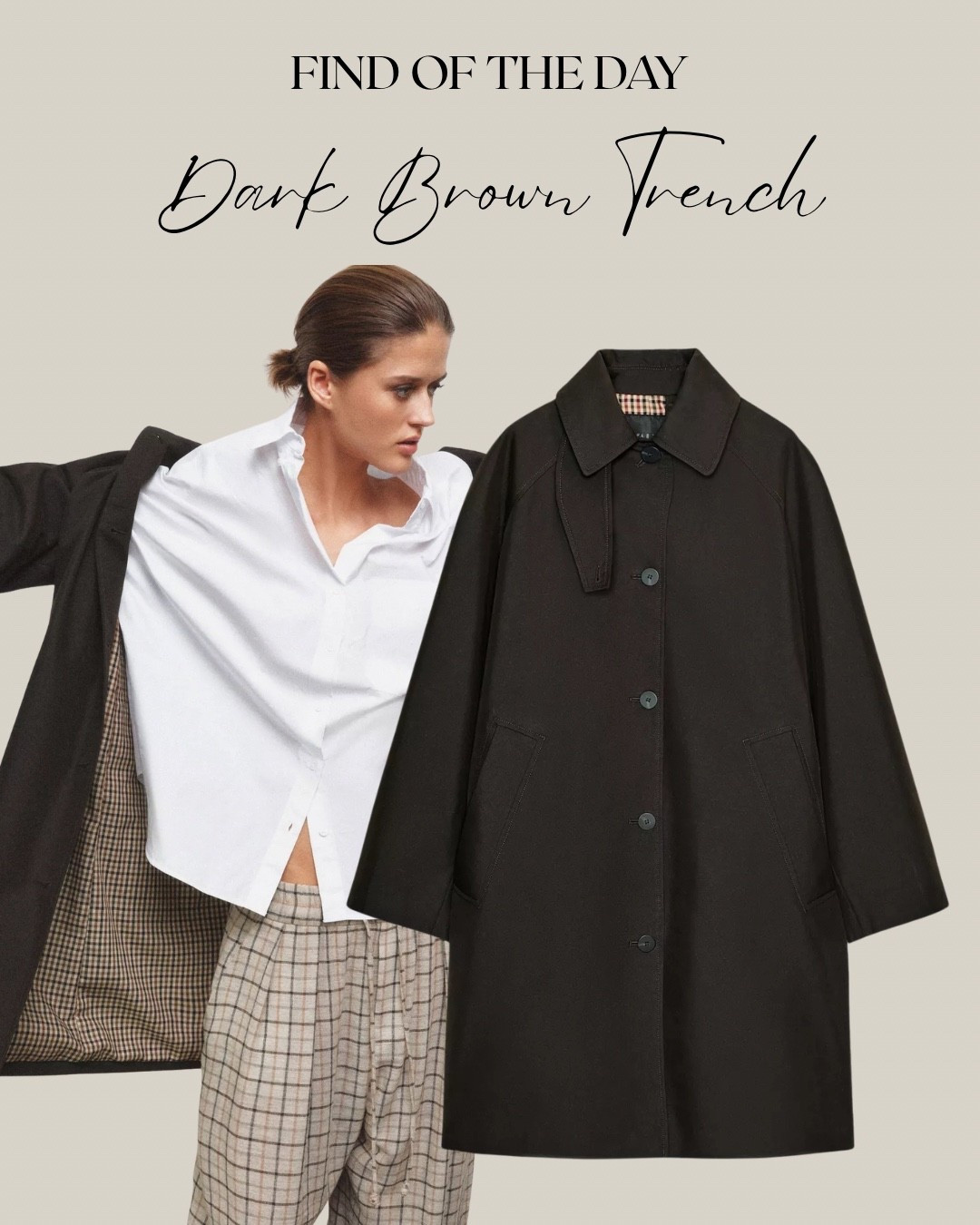 Dark Brown Trench - find of the day! - spring coats 

#LTKeurope #LTKmodest #LTKstyletip