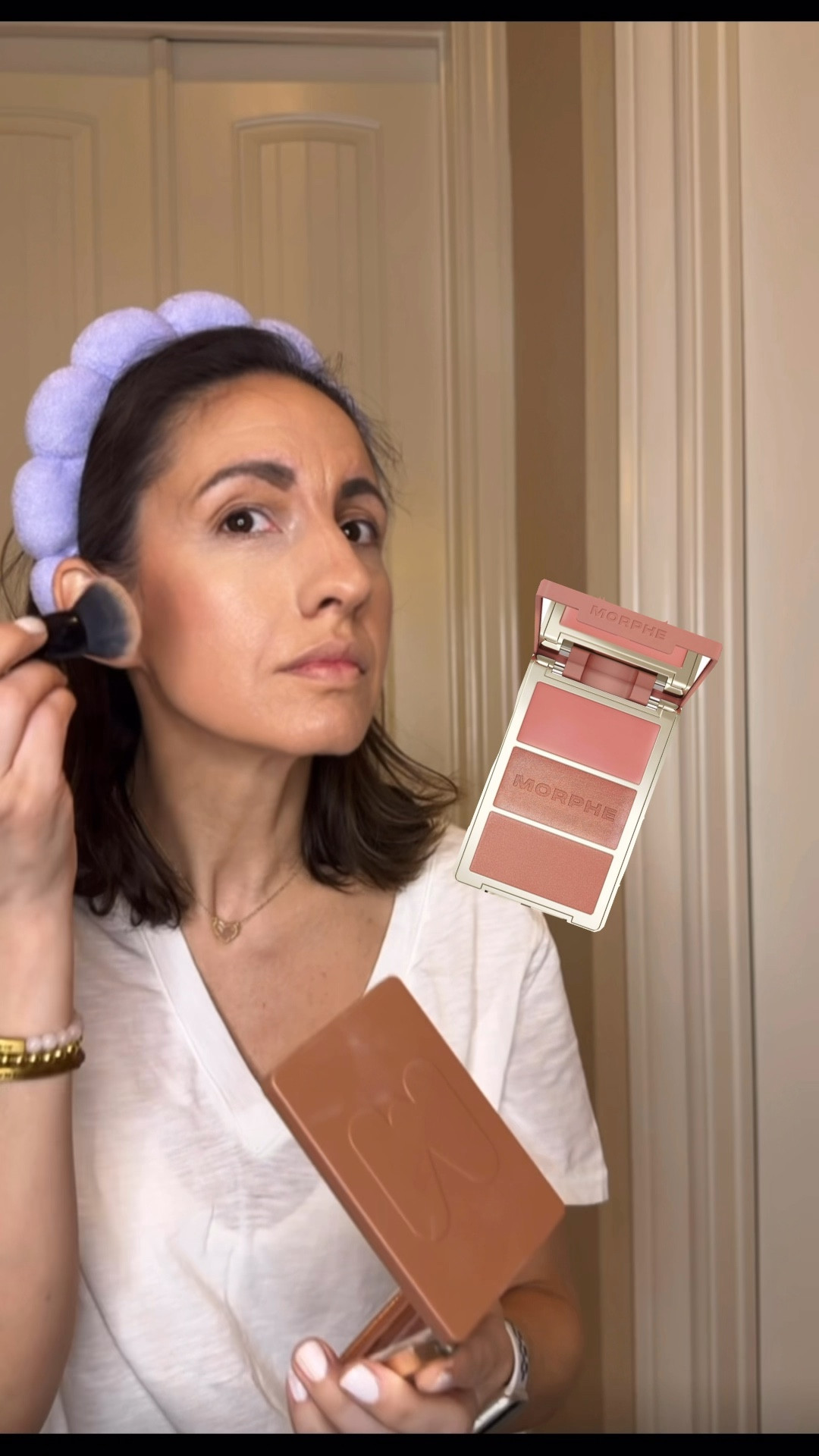 This Morphe Blush Trio pulls double duty. It’s perfect on the cheeks and eyelids. 
🎀 Morphe Cheek Thrills Multi-Finish Face Trio - After Party 
Love the quality. ♥️


#LTKselfcare #LTKBeauty #LTKgrwm