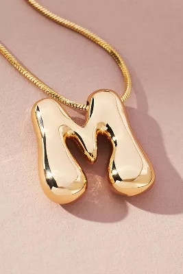Bubble Letter Monogram Necklace | Anthropologie (US)