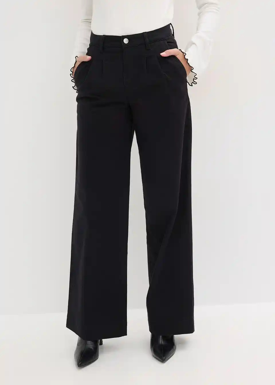 Wide-Leg Bundfalten-Hose mit Bequembund | Bonprix DE